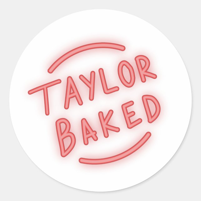Taylor Baked Neon Logo Stickers (Front)