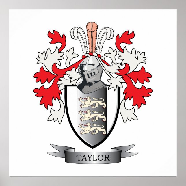 Taylor Coat of Arms Poster (Front)
