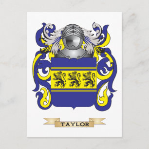 Taylor Family Crest (Coat of Arms) Postcard