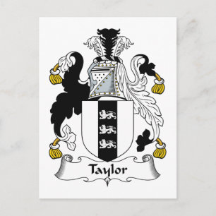 Taylor Family Crest Postcard