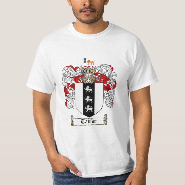 Taylor Family Crest - Taylor Coat of Arms T-Shirt (Front)