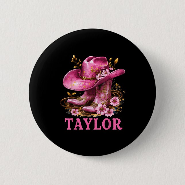Taylor Outfit Cowgirl Boots Youth Women Teen Girls 6 Cm Round Badge (Front)