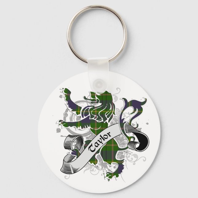 Taylor Tartan Lion Key Ring (Front)