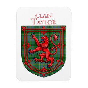 Taylor Tartan Scottish Plaid Lion Rampant Magnet
