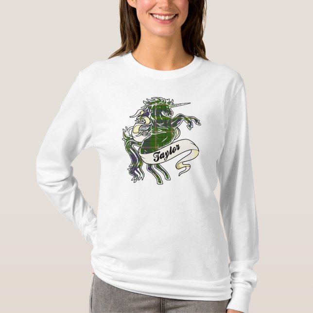 Taylor Tartan Unicorn T-Shirt (Front)