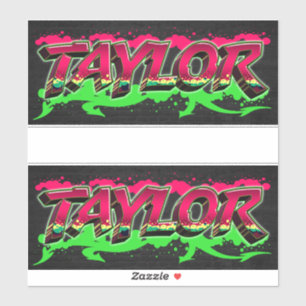 Taylor Vorname Name Graffiti Aufkleber Sticker