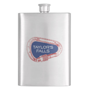 Taylor's Falls Minnesota Rock Climbing Carabiner Hip Flask