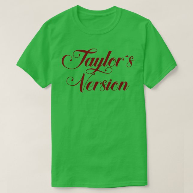 Taylors Version burgundy TShirt (Design Front)