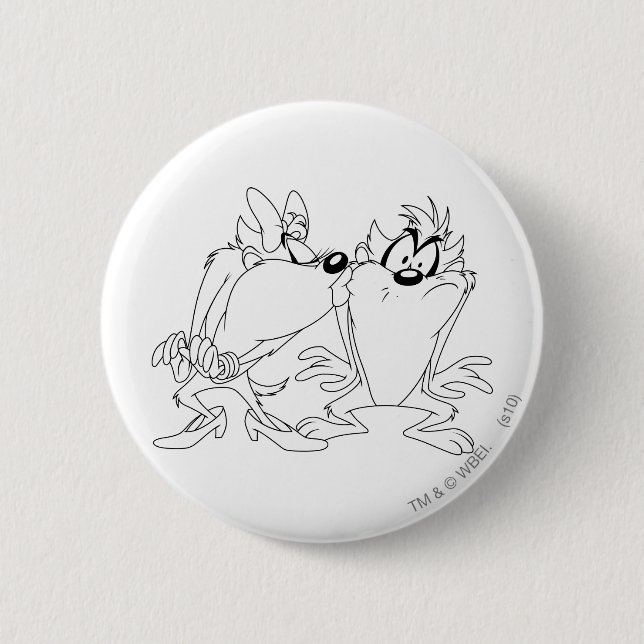 TAZ™ and She-Devil 6 Cm Round Badge (Front)