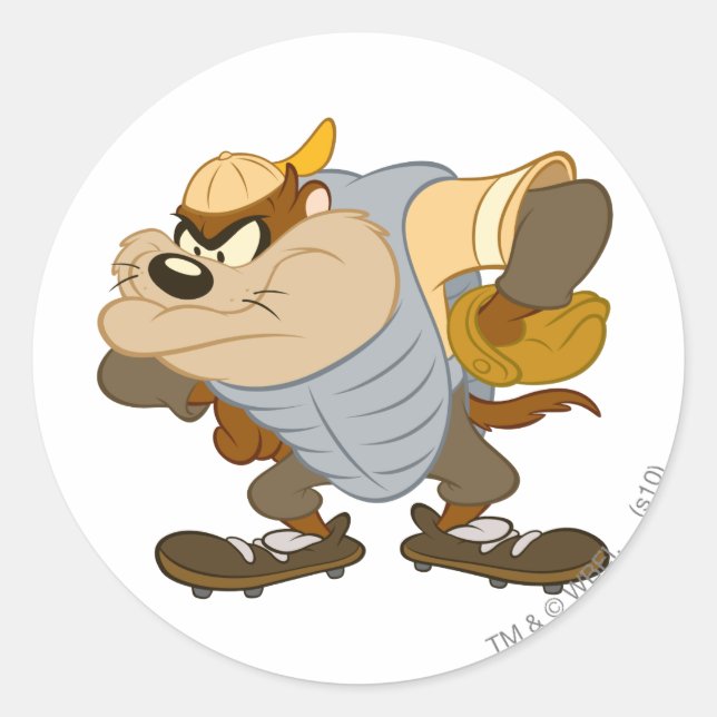 TAZ™ at the Catcher's Mound Classic Round Sticker (Front)