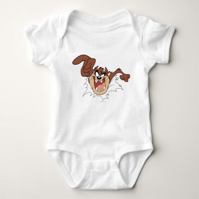 TAZ™ Bursting Through Page Baby Bodysuit (Front)