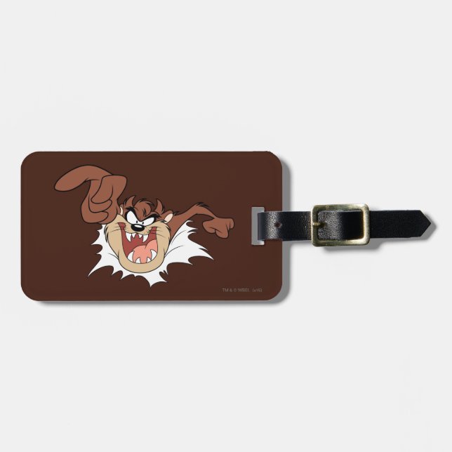 TAZ™ Bursting Through Page Luggage Tag (Front Horizontal)