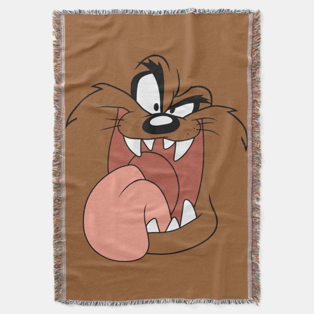 TAZ™ Crazy Smile Throw Blanket (Front Vertical)