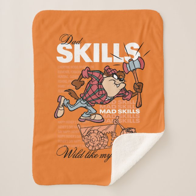 TAZ™ - Dad Skills Sherpa Blanket (Front)