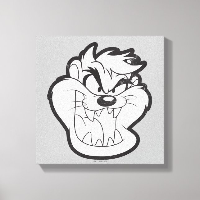 TAZ™ Evil Grin Badge Canvas Print (Front)