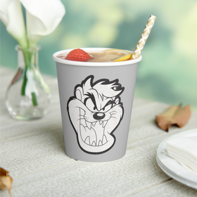 TAZ™ Evil Grin Badge Paper Cups (Insitu)
