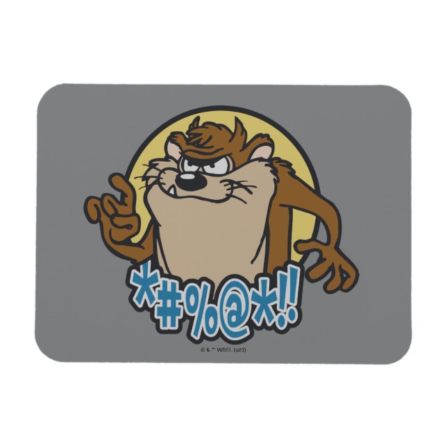 TAZ™ Expletive Circle Graphic Magnet (Horizontal)