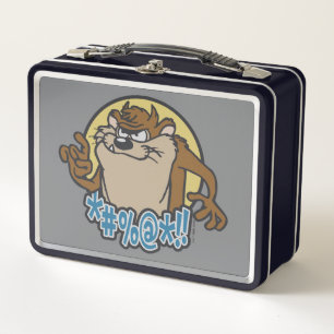 TAZ™ Expletive Circle Graphic Metal Lunch Box