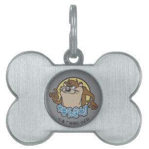 TAZ™ Expletive Circle Graphic Pet ID Tag
