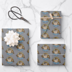 TAZ™ Expletive Circle Graphic Wrapping Paper Sheet