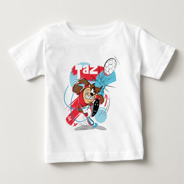TAZ™ Headbutting Soccer Ball Baby T-Shirt (Front)