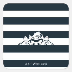 TAZ™ Hiding In Stripes Square Sticker