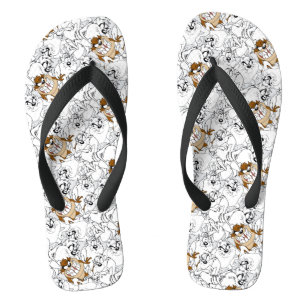 TAZ™ Line Art Color Pop Pattern Jandals