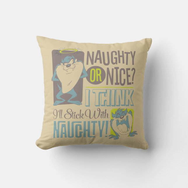 TAZ™- Naughty or Nice? Cushion (Front)