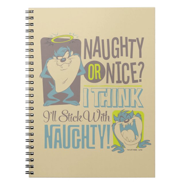 TAZ™- Naughty or Nice? Spiral Notebook (Front)