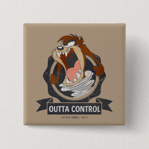 TAZ™ Outta Control 15 Cm Square Badge