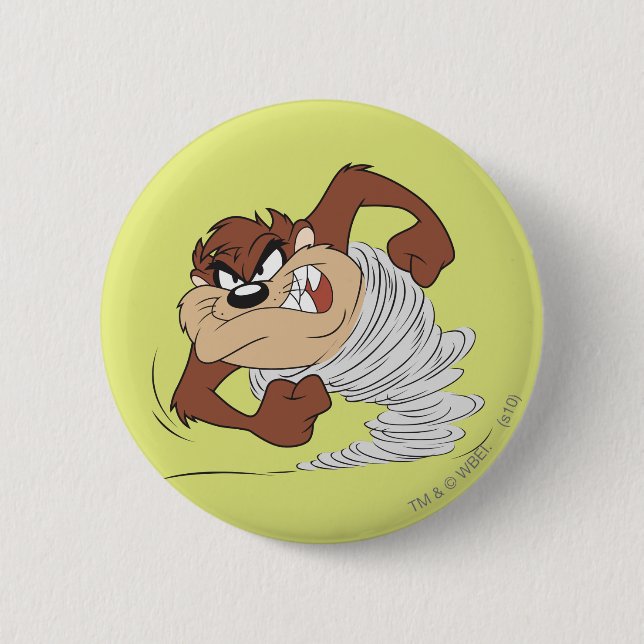 TAZ™ spinning fast 6 Cm Round Badge (Front)