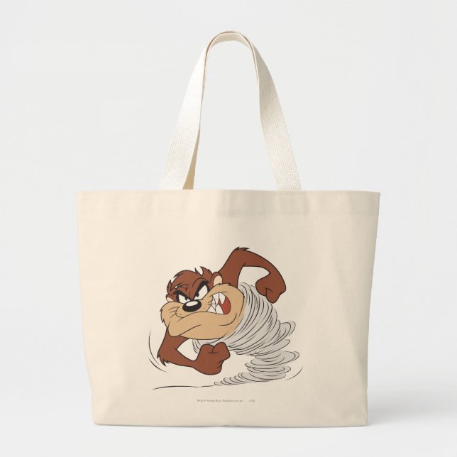 TAZ™ spinning fast Large Tote Bag (Front)