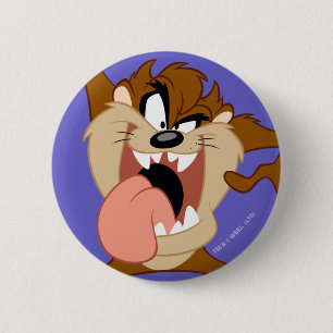 TAZ™ Sticking His Tongue Out 6 Cm Round Badge