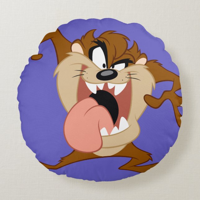 TAZ™ | Sticking His Tongue Out Round Cushion (Front)