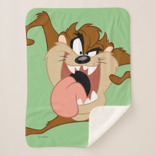 TAZ™ Sticking His Tongue Out Sherpa Blanket