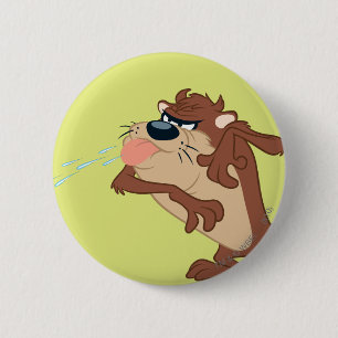 TAZ™ sticking out his tongue 6 Cm Round Badge