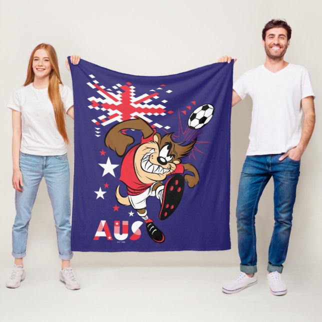 TAZ™ Team Australia Soccer Graphic Fleece Blanket (In Situ)