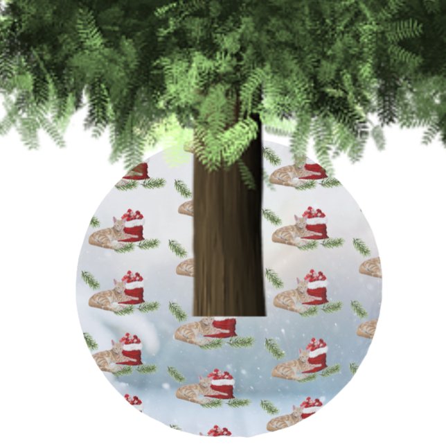 Taz - The Sleepy Cat Christmas Tree Skirt (Taz Christmas Tree Skirt)