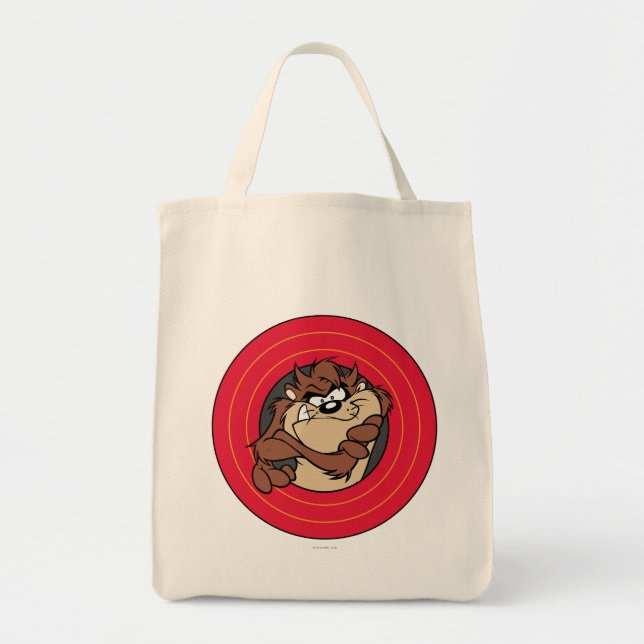 TAZ™ Through LOONEY TUNES™ Circles Tote Bag (Front)