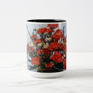Taza Bicolor Flower still Two-Tone Coffee Mug