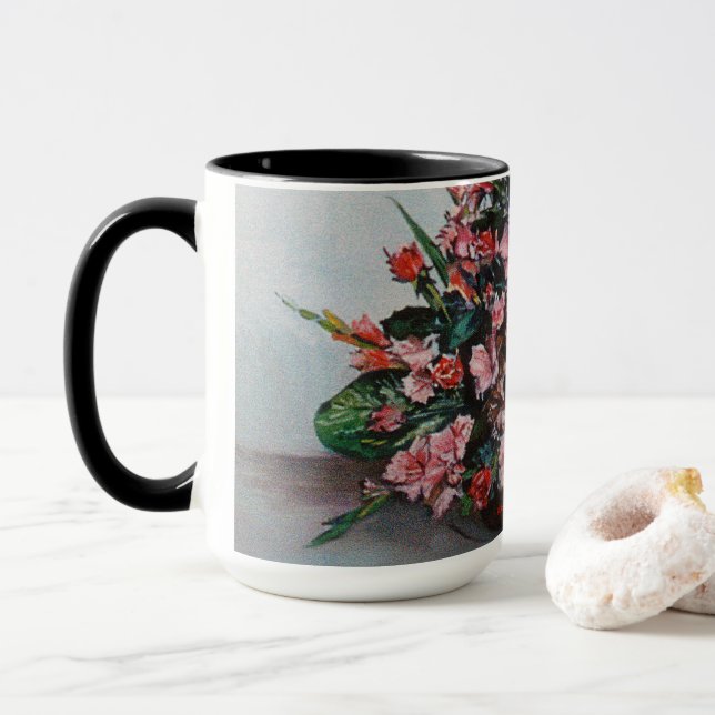 Taza Bodegón de flores Mug (With Donut)