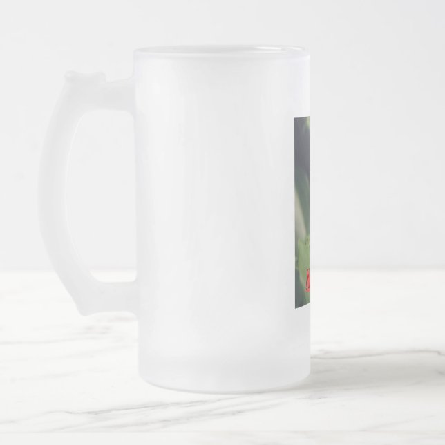 Taza con la foto de una iguana frosted glass beer mug (Left)