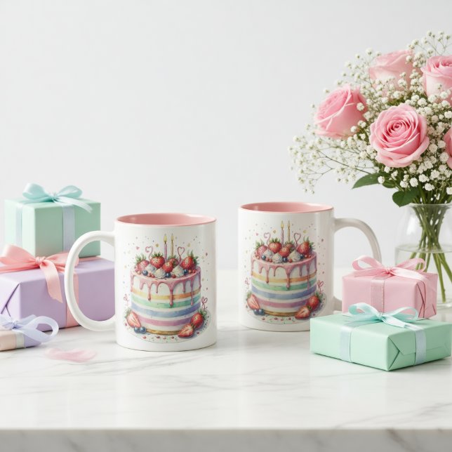 Taza de cumpleaños  Two-Tone coffee mug (Creator Uploaded)