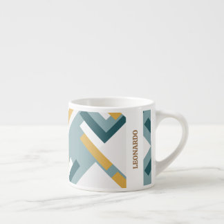 Taza Espresso custom geometric design Cup