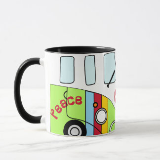 Taza Kombi Verde Neón - Psychedelic Design Brillan Mug