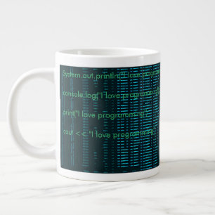 Taza matrix hacker computers  programmer 3 large coffee mug