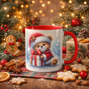 Taza navideña con un adorable osito Taza Mug