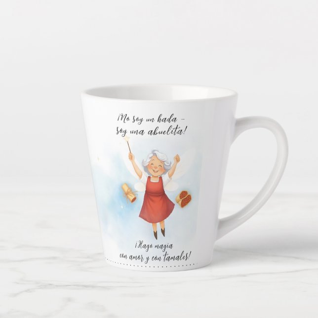 Taza para la Abuela - Food Collection Latte Mug (Right)