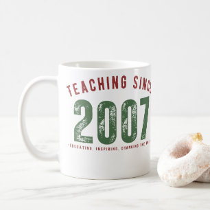 Taza para profesor Teaching since 2007 Coffee Mug