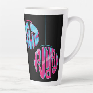 Tazas de café latte ilustración de "FELIZ NAVIDAD" Mug